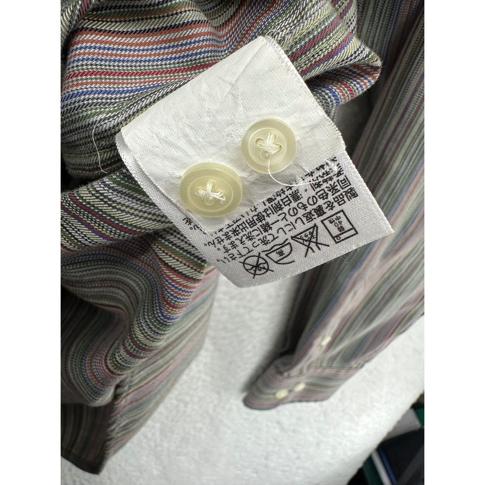 Eddie Bauer Men Long Sleeve Button Down Shirt Wrinkle Resistant Striped Cotton L - Picture 7 of 10